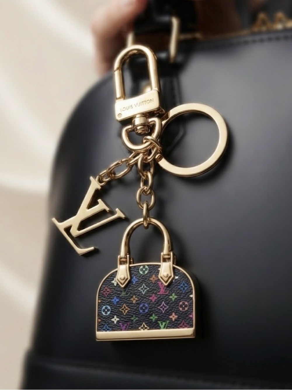 Louis Vuitton Monogram Mini Bag Charm Key Ring
